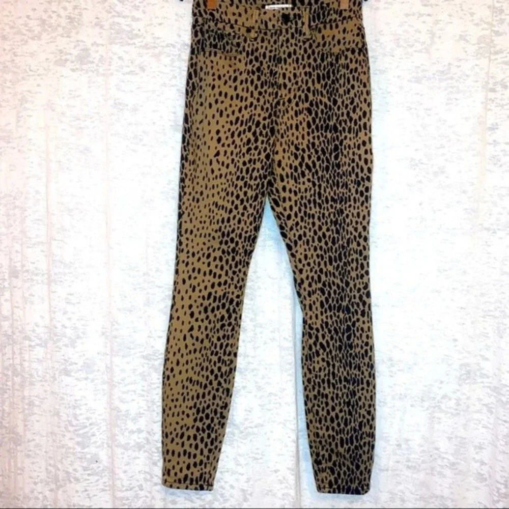 Good American Good Waist Animal Cheetah Leopard Print Jeans Size 24/4